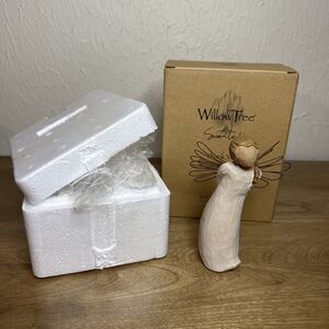 Willow Tree Thank You Angel Figurine 2002 Susan Lordi #26096 Gift Bouquet NOS